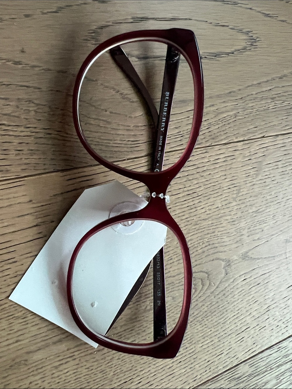 Burberry Women's Deep Burgundy Cat-Eye Optical Frames